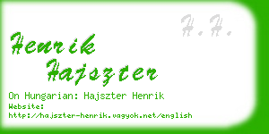 henrik hajszter business card